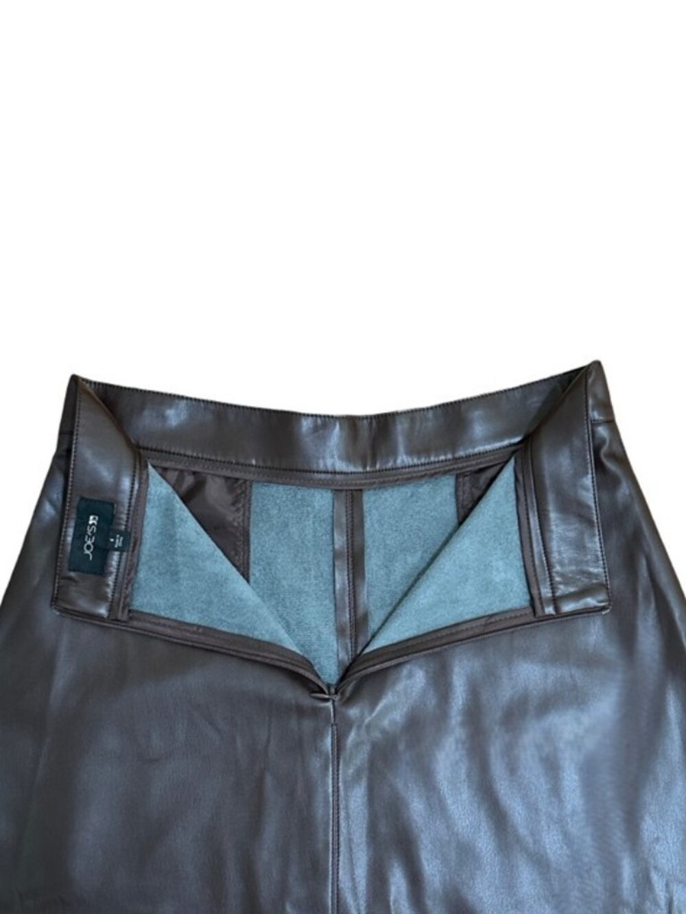 Joe's Jeans x Dani Michelle The Tavi Vegan Leather Midi Skirt - Coffee Bean - 4 - Picture 8 of 9